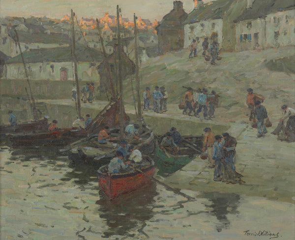 terrick-williams-1912-fishermen-at-sundown-audierne-brittany-art-print-fine-art-reproduction-wall-art-id-aafco9ioy