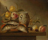 harmen-steenwijck-1652-martwa natura-z-ceramicznymi-słoikiem-ryba-i-owoce-reprodukcja-dzieł sztuki-reprodukcja-sztuki-ściennej-id-aafycdtfi