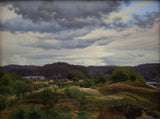 威廉·基恩·莱克斯在锡克堡附近的树木繁茂的风景中艺术印刷精美的艺术复制品墙艺术idaagm1wv5b