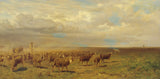 gustav-ranzoni-1872-qoyun sürüsü düzənlikdə-art-çap-incə-sənət-reproduksiya-divar-art-id-aai4iekma