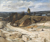 卡尔·弗雷德里克·希尔1877年在河边瓦兹二世采石场，艺术印刷精美的艺术复制品，墙艺术ID，aaibe13nj