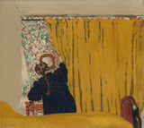 edouard-vuillard-1893，黄色的窗帘艺术打印精细艺术再现墙艺术id-aak0i46q5