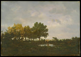 西奧多·盧梭-1855-池塘海藝術印刷美術複製品牆藝術 id-aal8dwl14