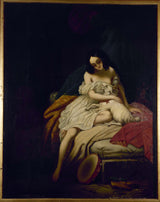 익명-1839-에스메랄다와 그녀의 염소-예술-인쇄-미술-복제-벽-예술