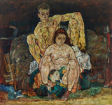 egon-schiele-1918-pererahvas-inimpaar-kunst-print-kaunite kunstide reproduktsioon-seinakunst-id-aam0ou77v