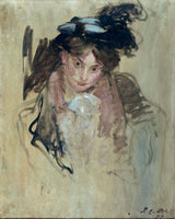 jacques-emile-blanche-1897-sievietes-portreta-mākslas-drukas-tēlotājmākslas-reprodukcijas-sienas māksla