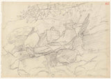 约瑟夫-以色列-1834-画家在岩石景观艺术印刷品美术复制品墙艺术 id-aamo3sl7e
