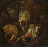 roelant-savery-1615-krowy-w-stajni-czarownice-w-czterech-rogach-druk-reprodukcja-dzieł sztuki-sztuka-ścienna-id-aamwhd63o