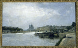 stanislas-lepine-1880-the-ile-de-la-cite-na-ile-saint-louis echiche-nke-bridge-nke-austerlitz-art-ebipụta-fine-art-mmeputa-wall-art