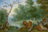 jan-brueghel-den-yngre-1630-paradiset-med-människans fall-konsttryck-finkonst-reproduktion-väggkonst-id-aaobpzt8x
