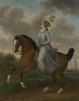 特哈特·菲利普·克里斯蒂安·哈格-1789-普魯士威廉明娜的馬術肖像-藝術印刷品-精美藝術-複製品-牆藝術-id-aaoci1ijh