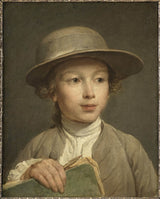 nicolas-bernard-lepicie-1772-retrato-de-um-menino-com-um-livro-de-desenho-possivelmente-um-aluno-do-artista-art-print-fine-art-reproduction-wall-art-wall- id-aaoex68bh