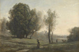 camille-corot-1872-krajobraz-sztuka-druk-dzieła-reprodukcja-sztuka-ścienna-id-aapblred1