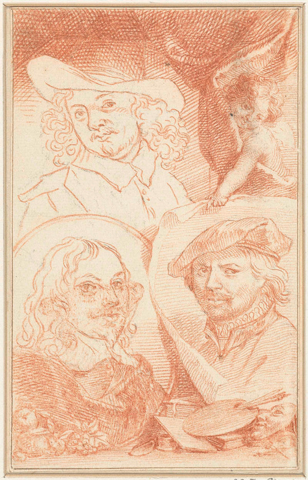 jacob-houbraken-1708-portraits-of-leonard-bramer-jan-davidsz-de-heem-and-art-print-fine-art-reproduction-wall-art-id-aapzru0h9