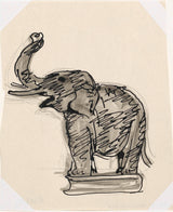 leo-gestel-1935-elefant-på-bok-skiss-konst-tryck-fin-konst-reproduktion-vägg-konst-id-aardp5bdg