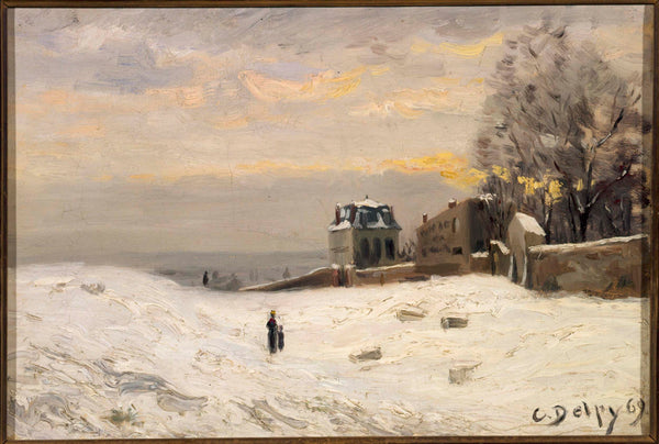 hippolyte-camille-delpy-1869-snow-in-montmartre-art-print-fine-art-reproduction-wall-art