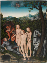 Lucas-Cranach-the-staršie-1527-the-súd-of-Paríž-art-print-fine-art-reprodukčnej-wall-art-id-aasy72jk7