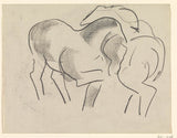 leo-gestel-1891研究表与马匹的艺术打印精细艺术再现墙艺术id aatk38i6v