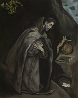 埃爾-格列柯-1600-聖弗朗西斯-跪在冥想中-藝術印刷品-精美藝術-複製品-牆藝術-id-aaxb7n3uw