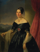约瑟夫·韦德纳1846年-Damenbildnis-艺术-印刷-精细-艺术-复制-墙-艺术-id-aay3oxujn