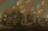 彼得·范·德·维尔德-1670-埃尔西诺-赫尔辛诺附近的声音中的海军战斗-艺术印刷品-美术复制品-墙艺术-id-aaz580c90