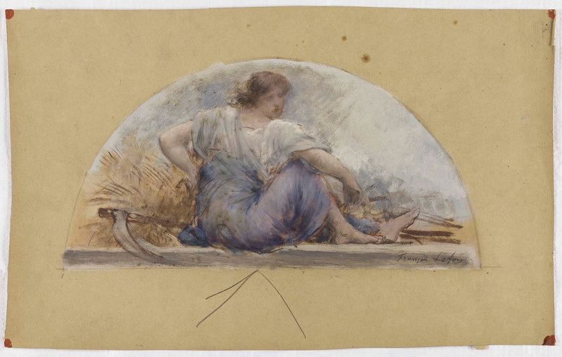 francois-lafon-1893-sketch-for-the-dining-room-of-the-city-hall-the-harvest-or-summer-art-print-fine-art-reproduction-wall-art