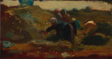 温斯洛·荷马-1867-女性在田间工作的艺术印刷品美术复制品墙艺术 ID-ab07nk69p