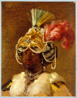 joseph-marie-laine-vien-1748-črna-sultana-umetniški-tisk-lepe-umetniške-reprodukcije-stenske-umetnosti