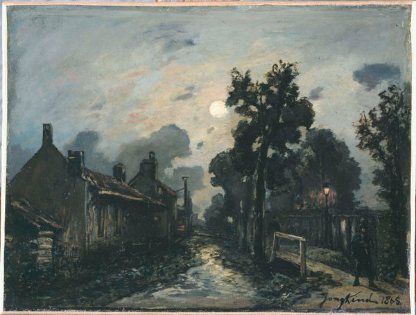 johan-barthold-jongkind-1868-a-street-in-delft-evening-art-print-fine-art-reproduction-wall-art