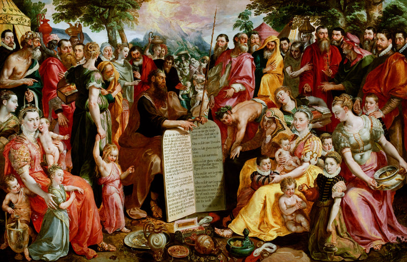 maerten-de-vos-1575-moses-showing-the-tablets-of-the-law-to-the-israelites-with-portraits-of-members-of-the-panhuys-family-their-relatives-and-friends-art-print-fine-art-reproduction-wall-art-id-ab1pwkylw