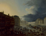 jacques-albert-senave-1791-den-røde-bro-og-spidserne-af-st-louis-øerne-og-byen-set-hvede-til-havn-kunst-print-fin- kunst-reproduktion-væg-kunst