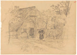jozef-israels-1834-farma-z-gęsiami-niosącymi-kobietę-artystyczną