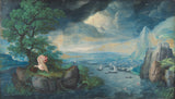 hans-bol-1564-denkbeeldige-landskap-met-st-john-op-patmos-kunsdruk-fynkuns-reproduksie-muurkuns-id-ab2uwiqj1