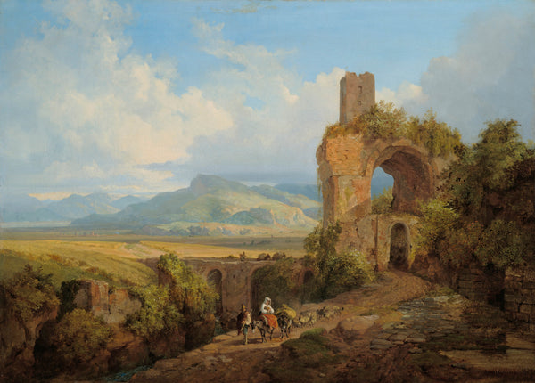 heinrich-burkel-1834-campagnalandschaft-art-print-fine-art-reproduction-wall-art-id-ab37b8ri9