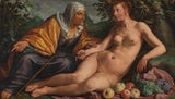 Hendrick-Goltzius-1613-Vertumnus-and-Pomona-art-print-fine-art-reprodukčnej-wall-art-id-ab435o3me