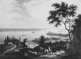 未知藝術家 1850 年新澤西州紐約景觀藝術印刷精美藝術複製牆藝術 id ab6dc7d2b