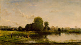 查爾斯-弗朗索瓦-多比尼-1868-河岸與禽類藝術印刷精美藝術複製品牆藝術 id-ab6p5h1vb