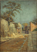 Charles-Jean-Coussediere-1895-la-rue-des-saules-in-montmartre-art-print-reprodukcja-dzieł sztuki-sztuka-ścienna