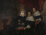 雅各布-弗蘭茲-範-德-默克-1650-家庭肖像-藝術-印刷-精美-藝術-複製品-牆-藝術-id-ab88z473a