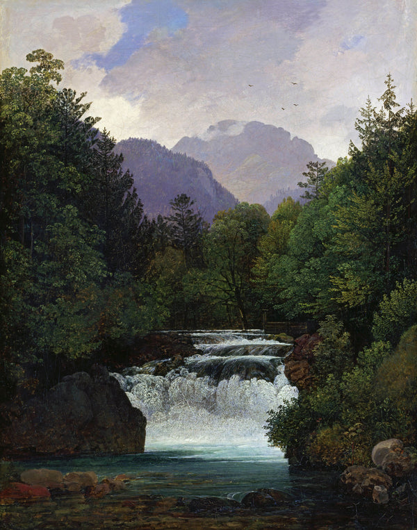 ernst-kaiser-mountain-valley-with-waterfall-art-print-fine-art-reproduction-wall-art-id-ab8kqon7j