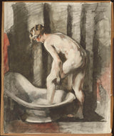 willem-witsen-1870-kvinde-træder-ind i-badekunst-print-fine-art-reproduktion-vægkunst-id-ab8v2r38w