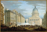 愛德華-加布-1849-將萬神殿帶到蘇夫洛街，24 年 1848 月 5 日-當前-第五區-藝術-印刷-美術-複製品-牆壁藝術