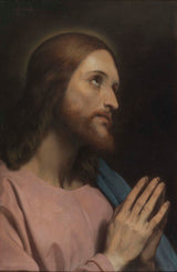 ary-scheffer-1849基督的头艺术印刷精美的艺术复制品墙上的艺术