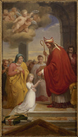 ფრანსუა-ლუი-დეჟუინი-1830-ესკიზი-ეკლესიისთვის ნოტრ-დამ-დე-ლორეტის კურთხევა-სენტ-ჟენევის-სენტ-ჟერმენის-ეპისკოპოს-ოქსერის-ხელოვნების-პრინტ-საინტერესო- ხელოვნება-რეპროდუქცია-კედლის ხელოვნება
