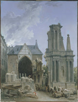 허버트 로버트-1804-교회-폭파-미술-인쇄-미술-복제-벽-예술