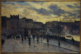 西贝-约翰内斯-十-凯特-1902 年-从梅吉瑟里码头看到的新桥艺术印刷品美术复制品墙艺术
