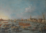 francesco-Guardi-1793-the-Bucintoro-festival-of-Venezia-the-Bacino-di-san-marco-art-print-fine-art-gjengivelse-vegg-art-id-abbwmcagn