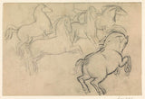 leo-gestel-1891-sketch-ajakiri koos-mitu-hobuste-kunsti-prindi-peen-kunsti-reproduktsiooni-seinakunsti-id-abc05cysv-uuringuga