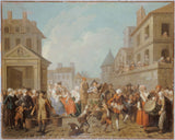 etienne-jeaurat-1757-karneval-ulica-pariških-umjetničkih-štampa-likovne-umjetničke-reprodukcije-zidne-umjetničke