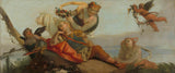 弗朗西斯科·祖尼奧-1750-沉睡的里納爾多-加冕鮮花-阿爾米達-藝術印刷-精美藝術-複製品-牆藝術-id-abccd84dt